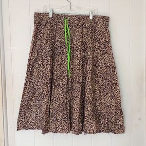 Midi Print Skirt